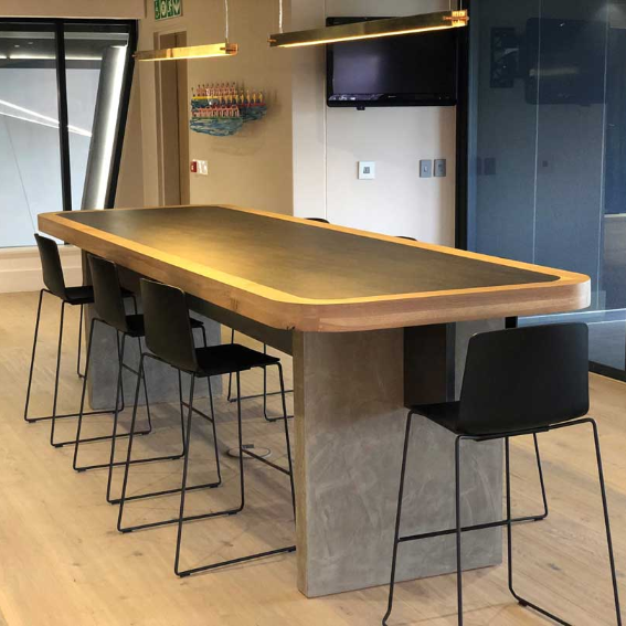 Oak and Neolith Bar Table